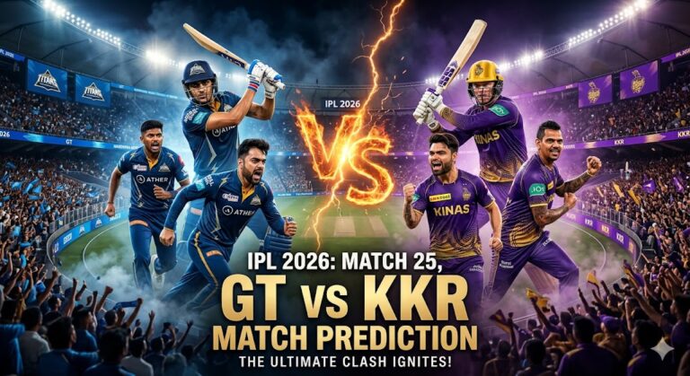 IPL 2026 Match 25 GT vs KKR Prediction